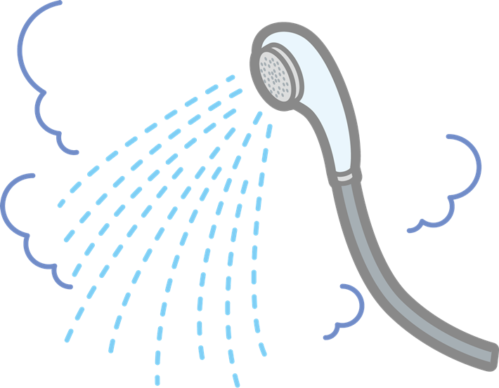 シャワーのイラスト